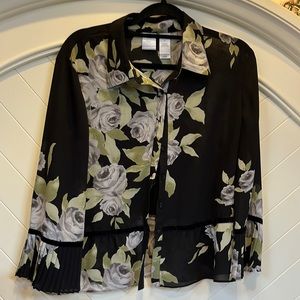 Emma James size 14 blouse vintage classy roses